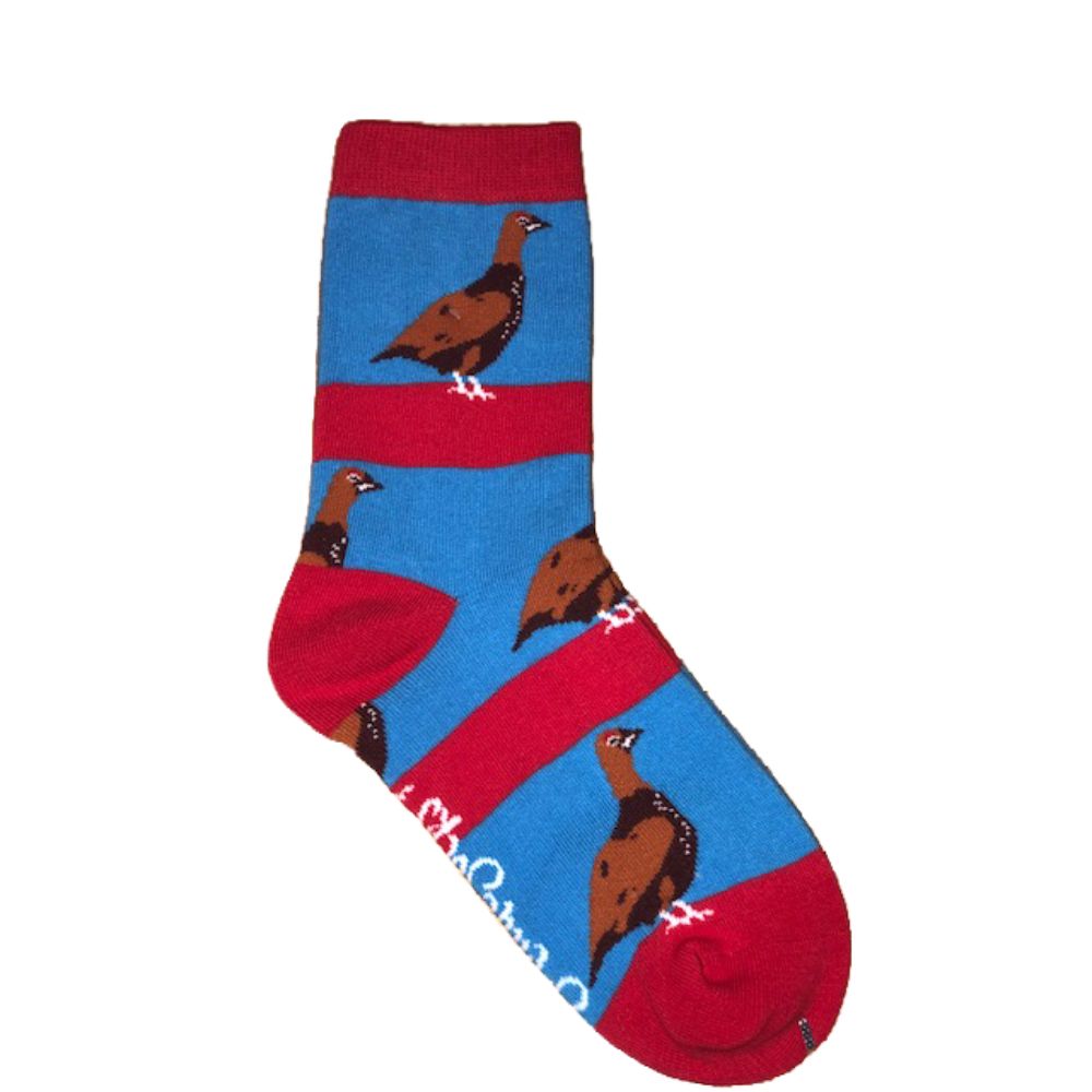 Red & Blue Grouse Socks - Children's