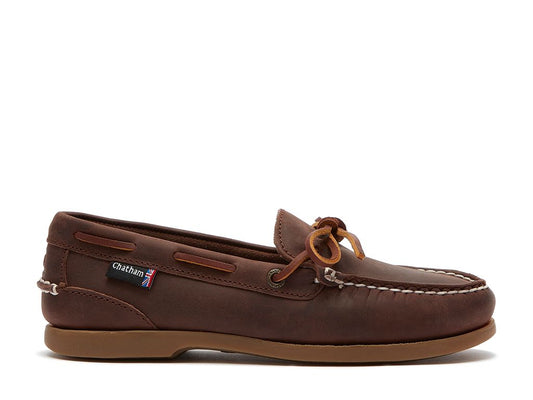 Olivia Lady G2 Premium Nubuck Slip-on Deck Shoes - Chocolate