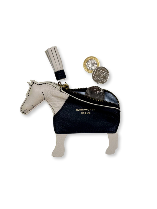 Pony Coin Purse - Grey Leather