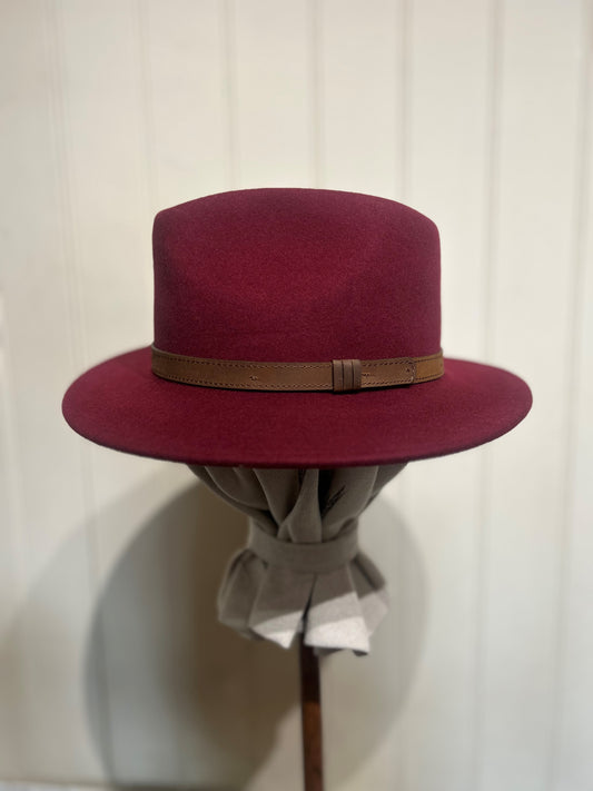 Colorado Wool Felt Hat - Maroon