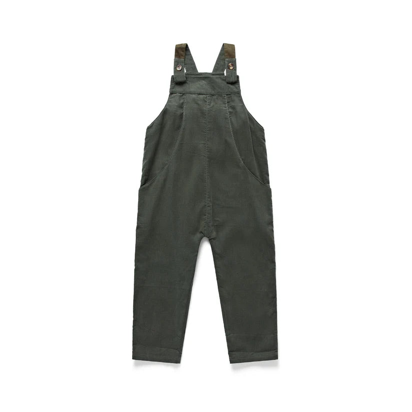 Cord Dungarees - Khaki Green