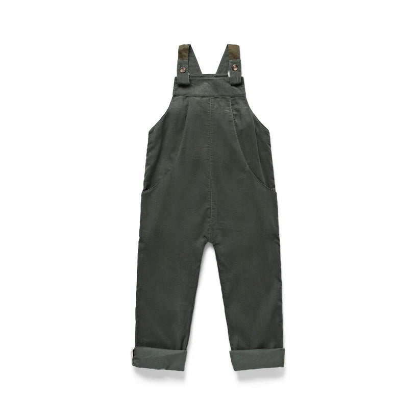 Cord Dungarees - Khaki Green