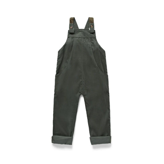 Cord Dungarees - Khaki Green
