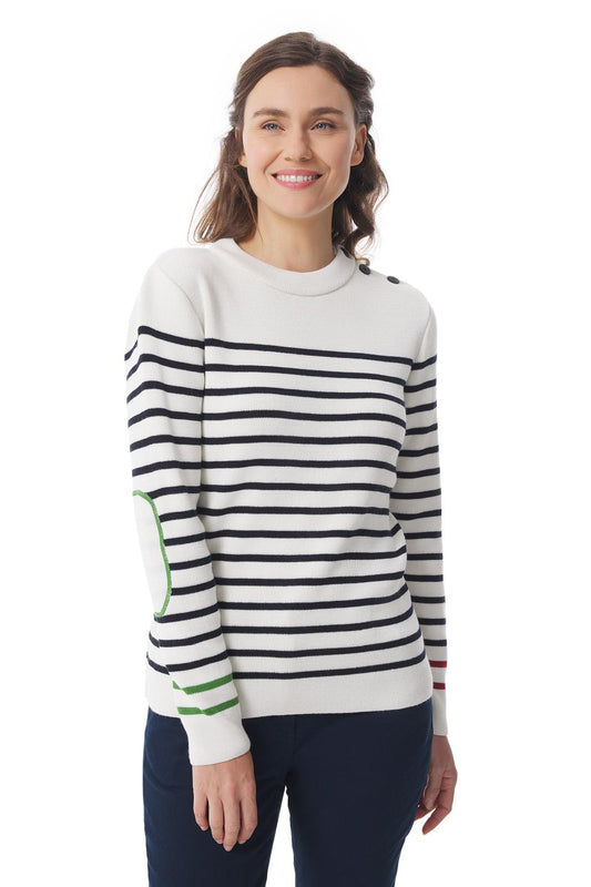Crozon Port/Starboard Sailor Sweater - Ecru/Navy