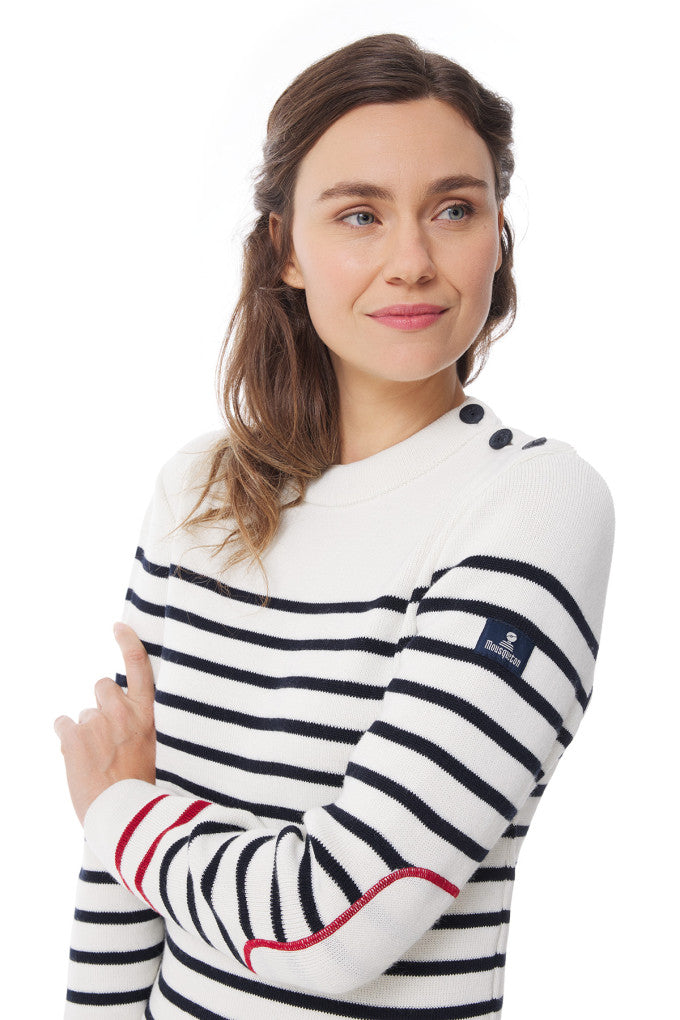 Crozon Port/Starboard Sailor Sweater - Ecru/Navy