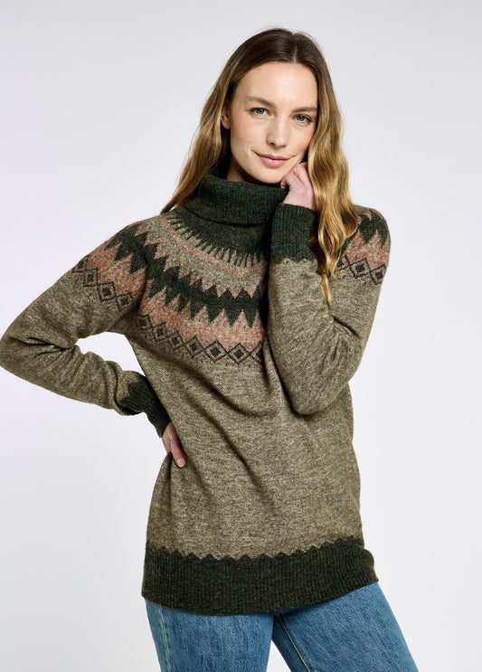 Devlin Fair Isle Sweater - Olive Multi