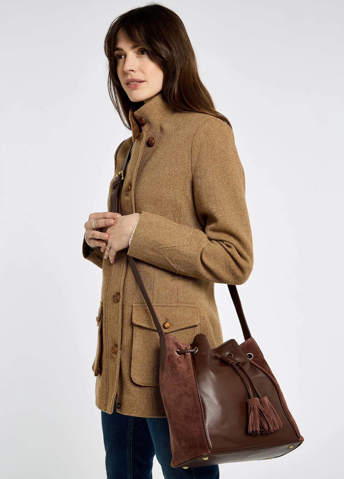 Doonbeg Cross-body Bucket Bag - Cedar