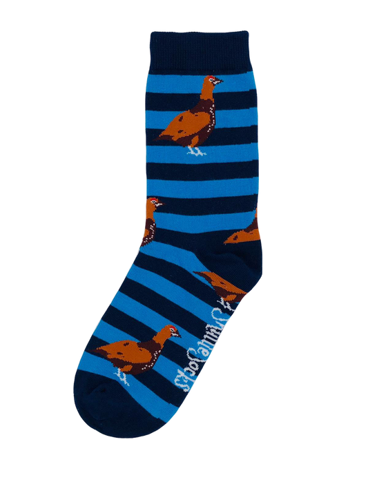 Navy & Blue Grouse Socks - Children's