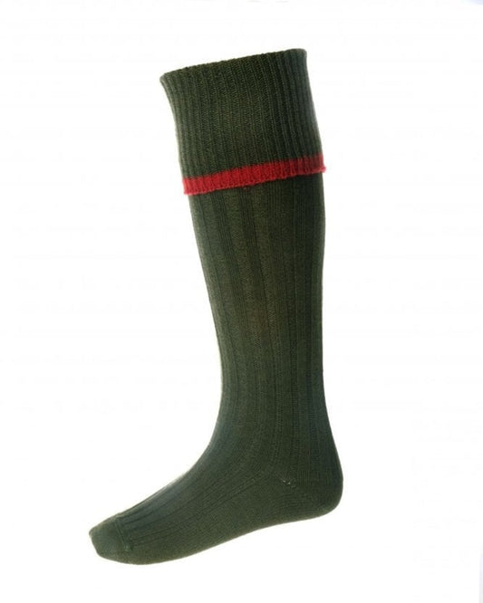 Estate Socks - Spruce & Brick Red