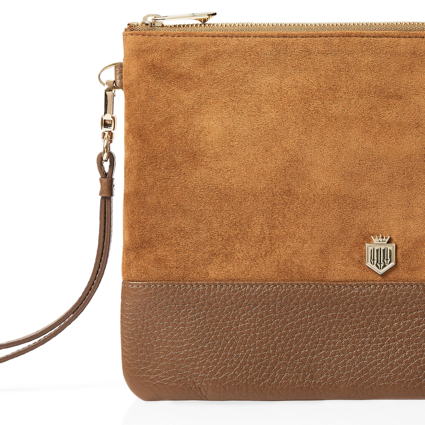 Highbury Clutch Bag - Tan Suede