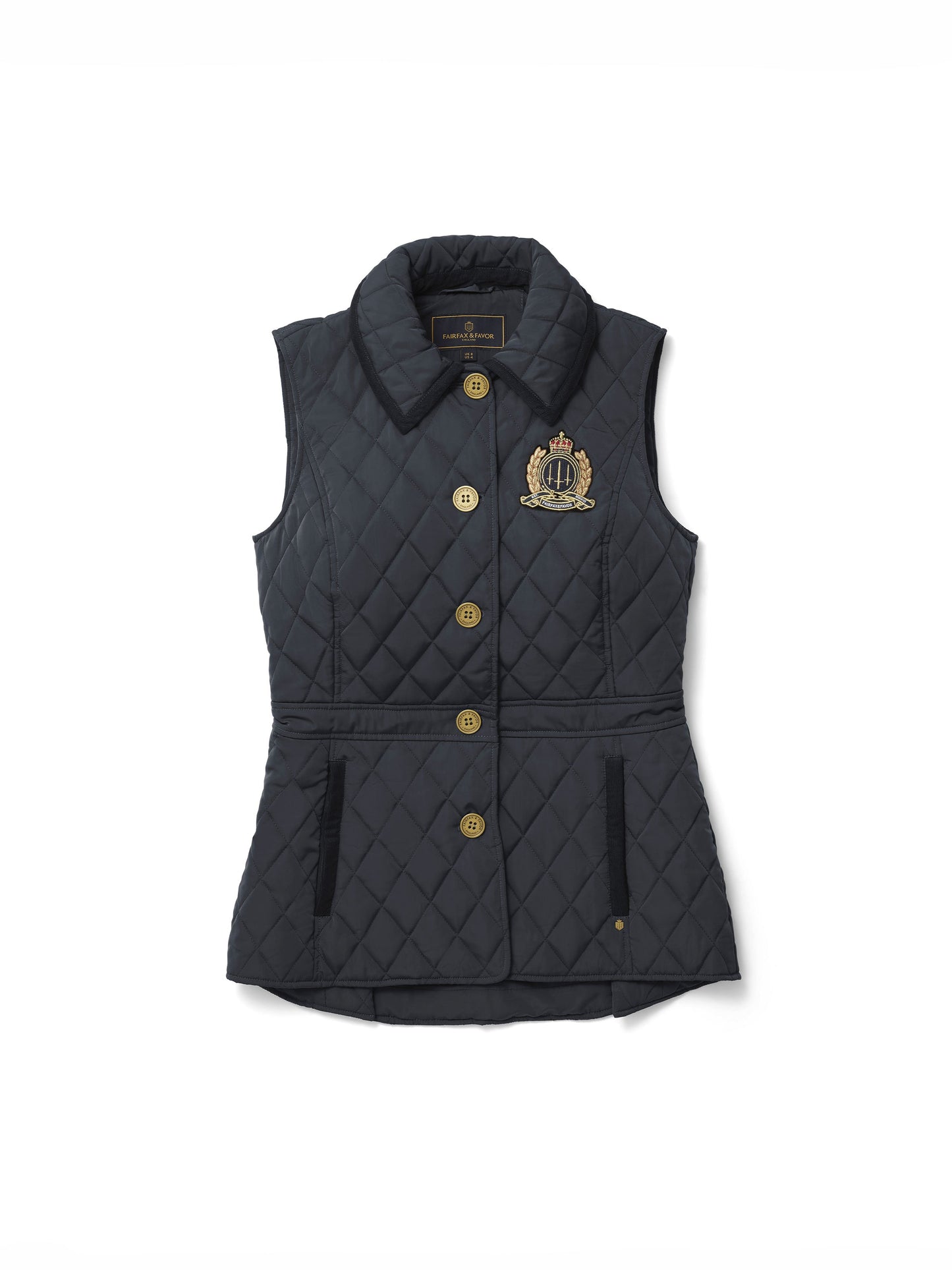 The Bella Quilted Gilet - Navy
