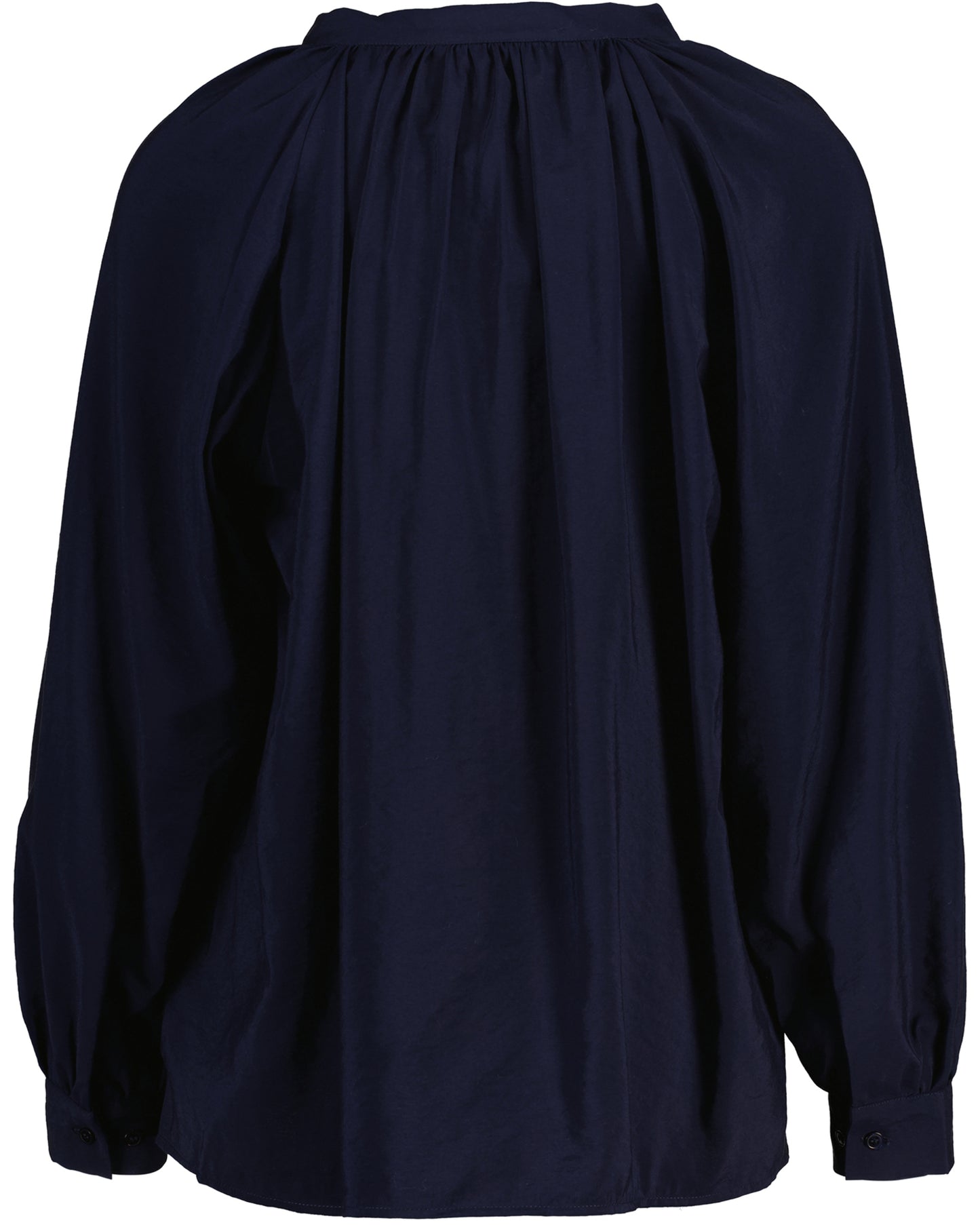 Stand Collar Blouse - Evening Blue