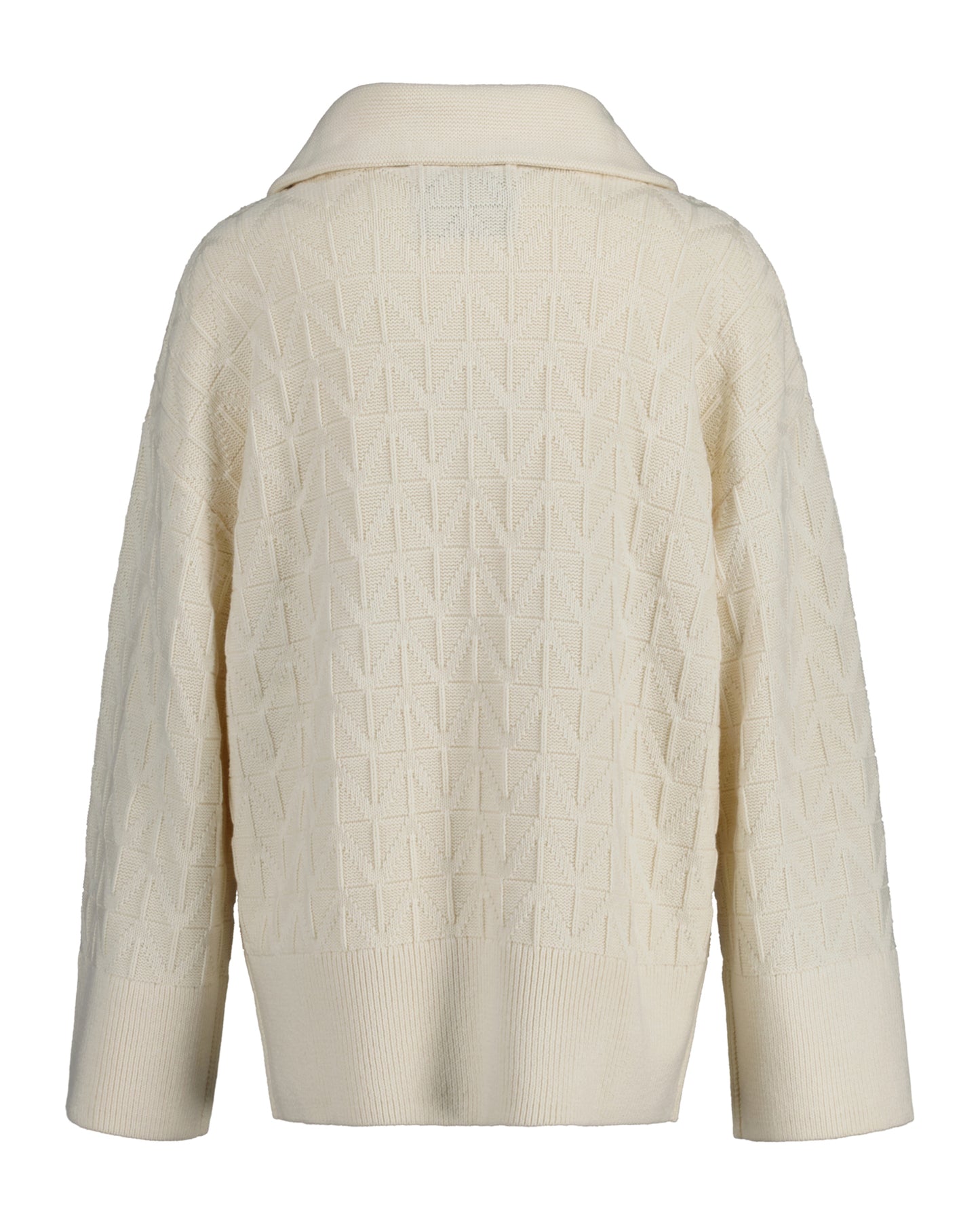 Herringbone Half-Zip Sweater - Cream