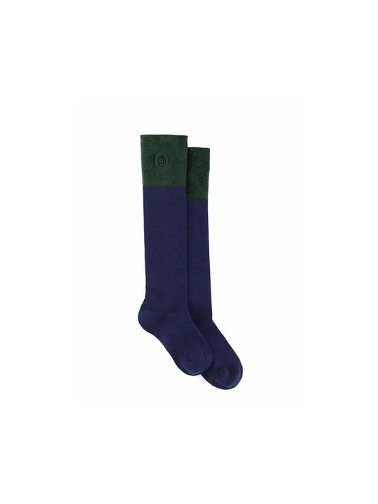 Signature Knee High Socks - Navy/Forest Green