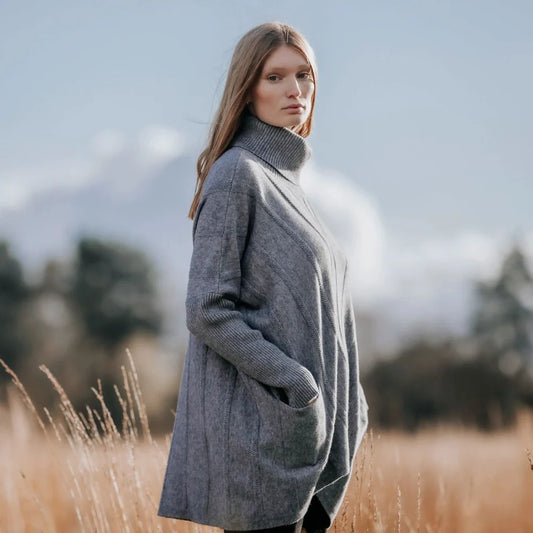 Cable Knit Jumper - Grey