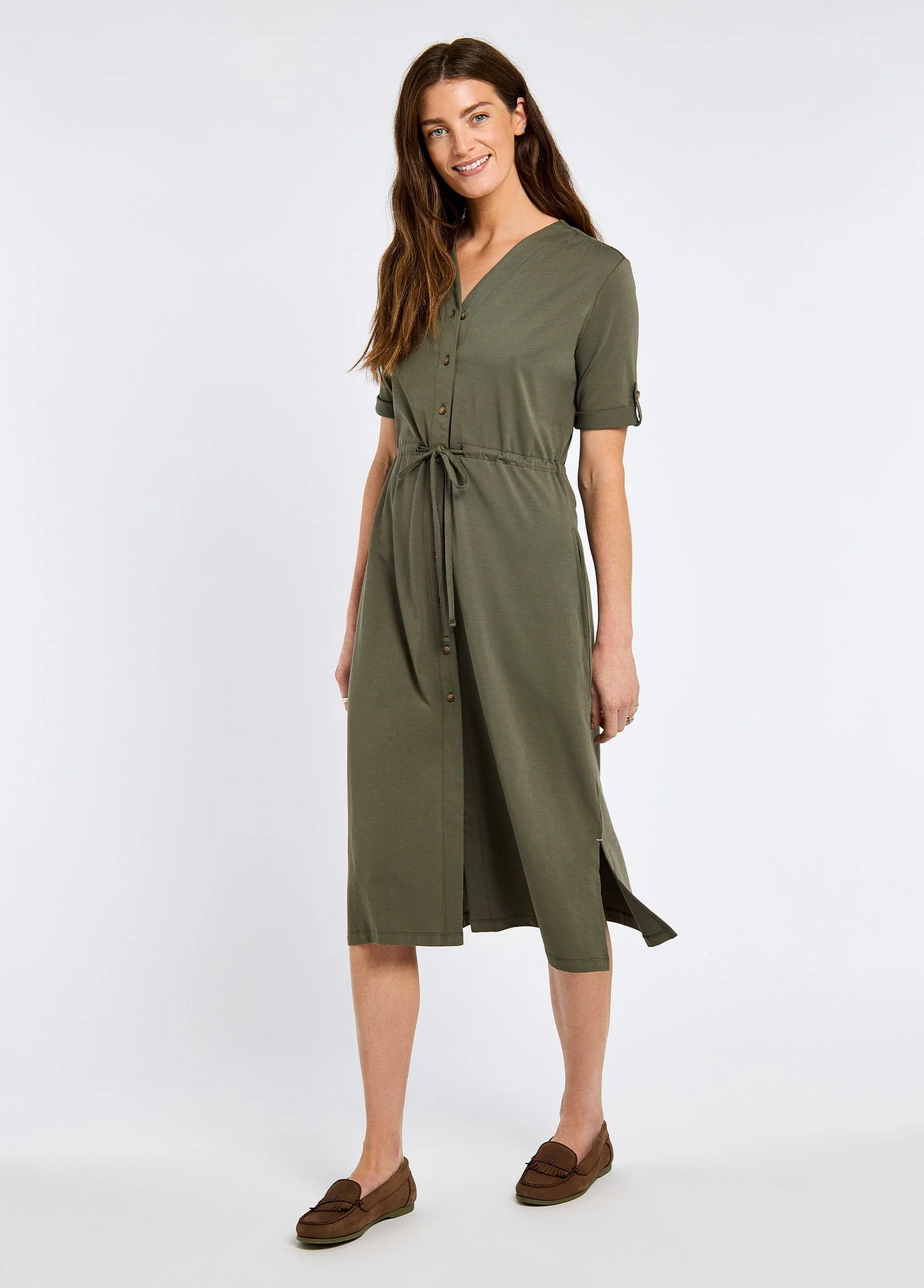 Hanlon Shirt Dress - Kelp