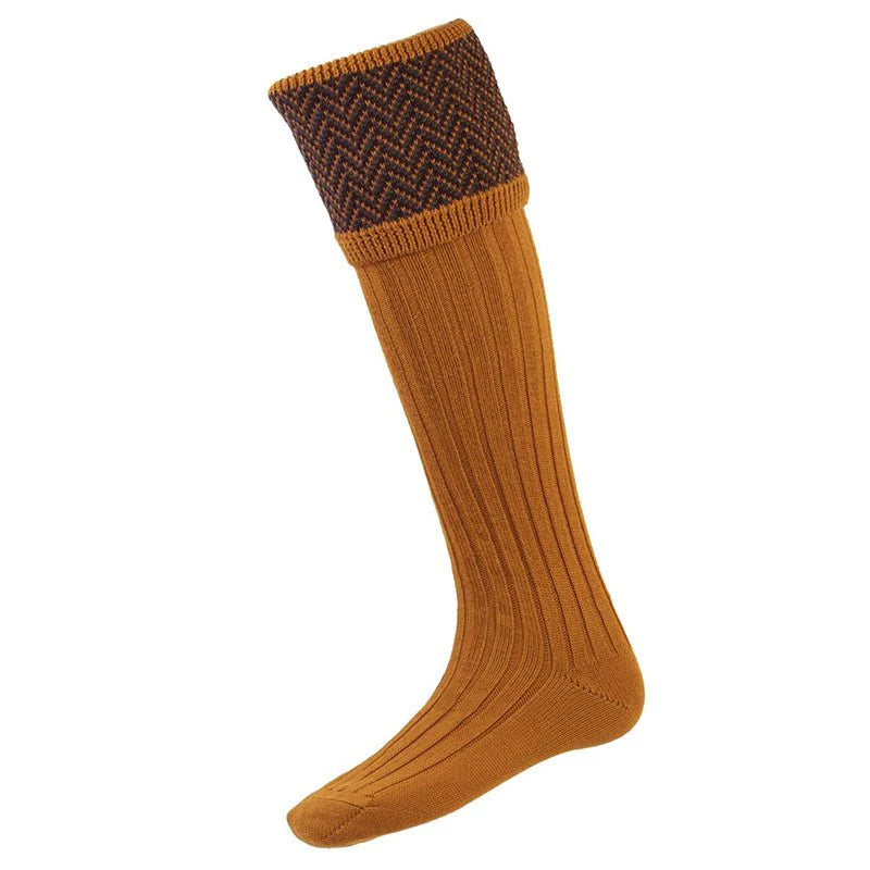 Herringbone Socks - Ochre