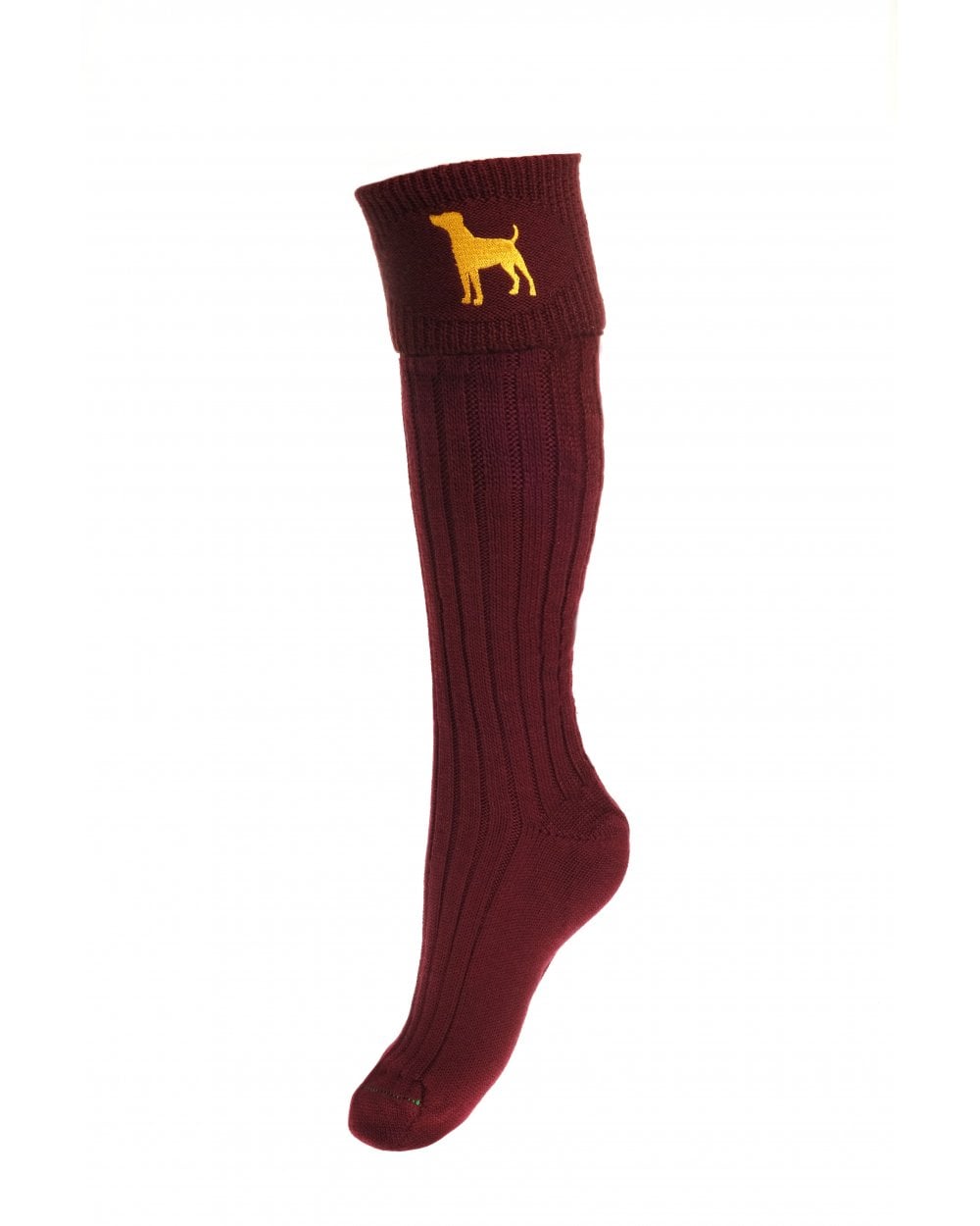Lady Buckminster Socks - Burgundy - Terrier