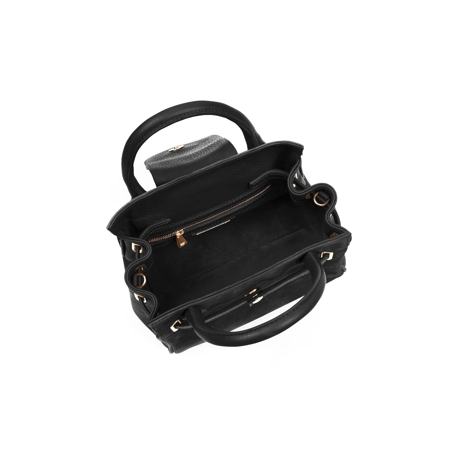 Mini Windsor Handbag - Black Suede