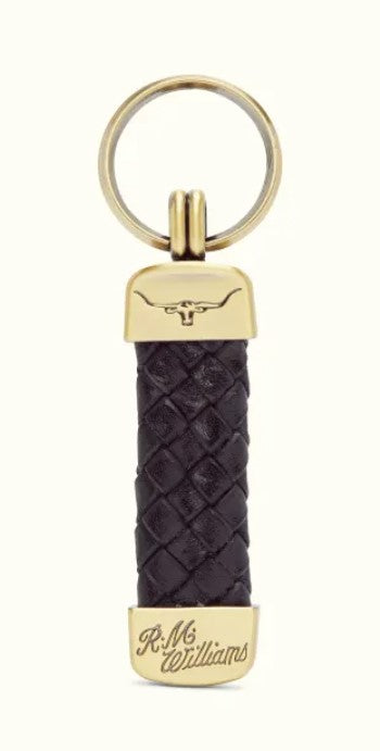 Plaited Key Ring - Black