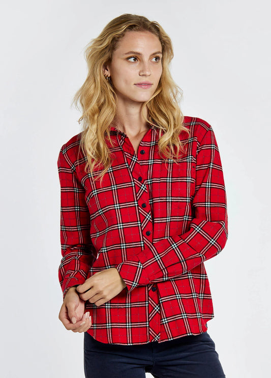 Japonica Check Shirt - Cardinal