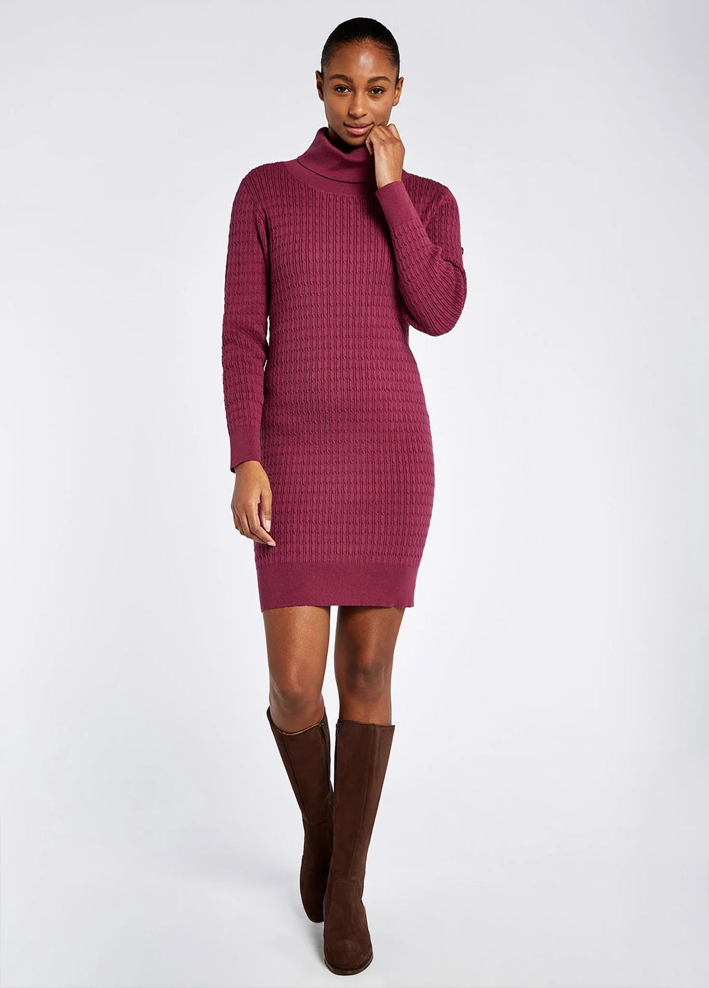 Raheen Fitted Dress - Currant