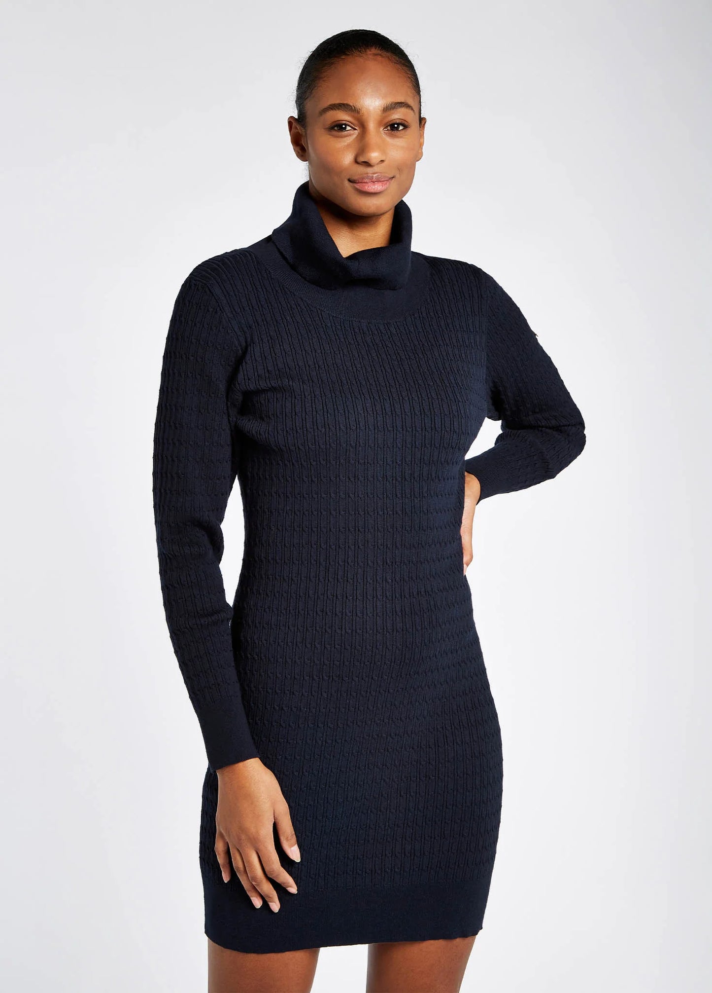 Raheen Fitted Dress - Navy - LAST ONE