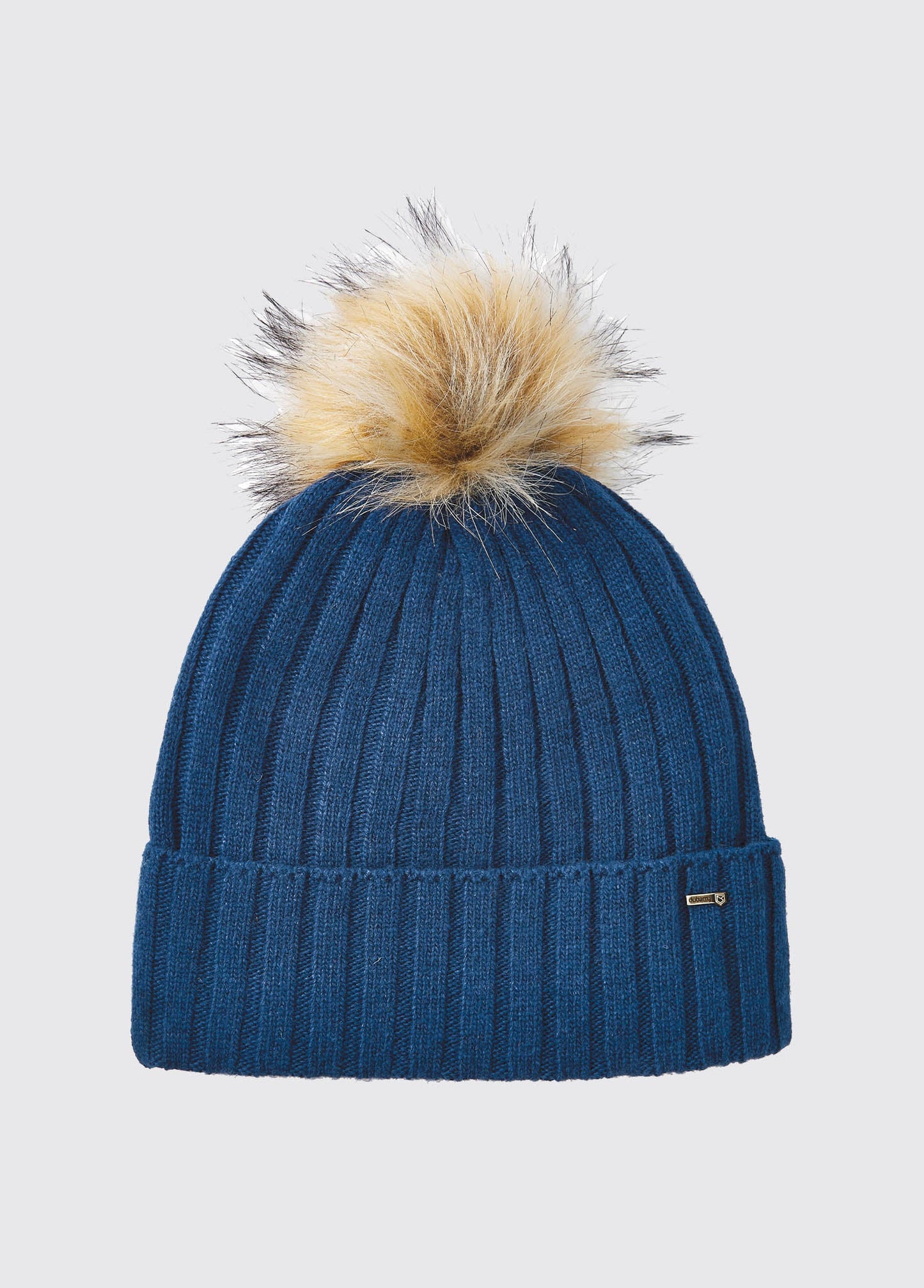 Curlew Ladies Knitted Bobble Hat - Peacock Blue