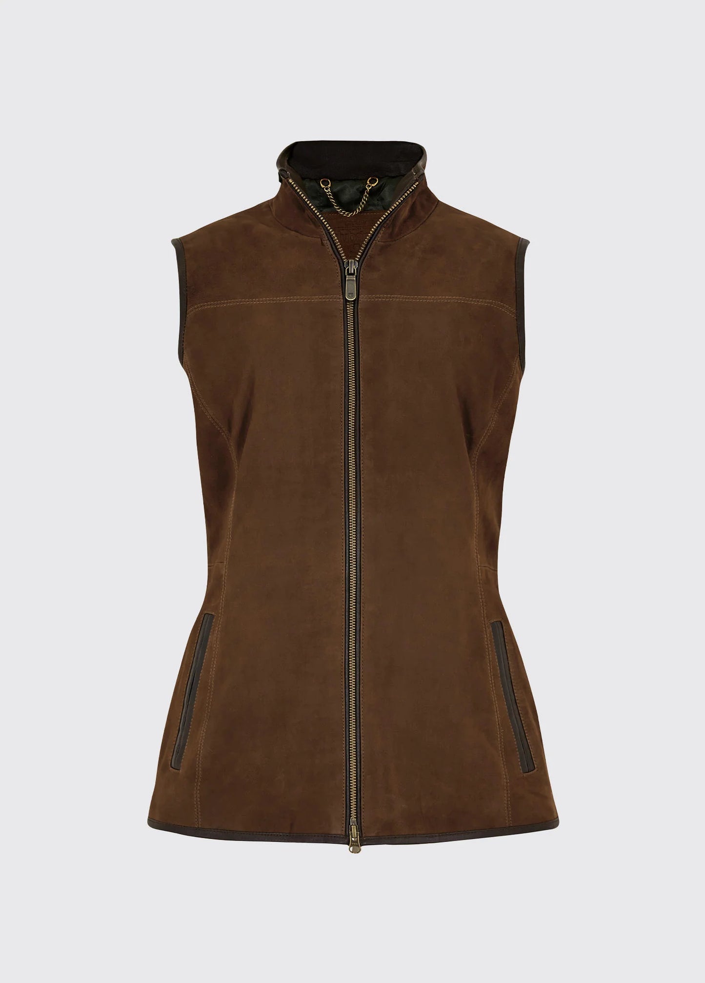 Women's Kingston Leather Gilet - Walnut