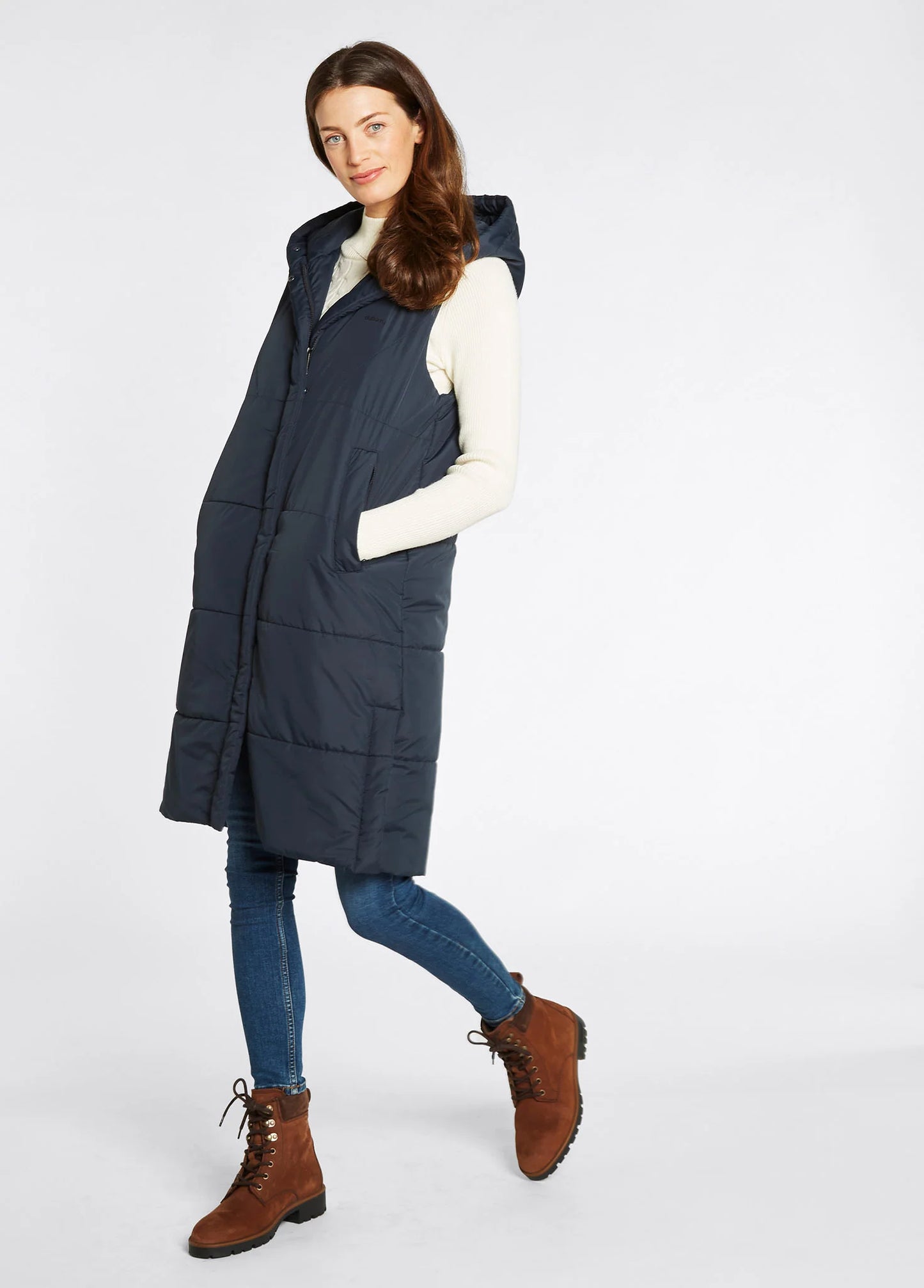 Ryan Hooded Gilet - Navy