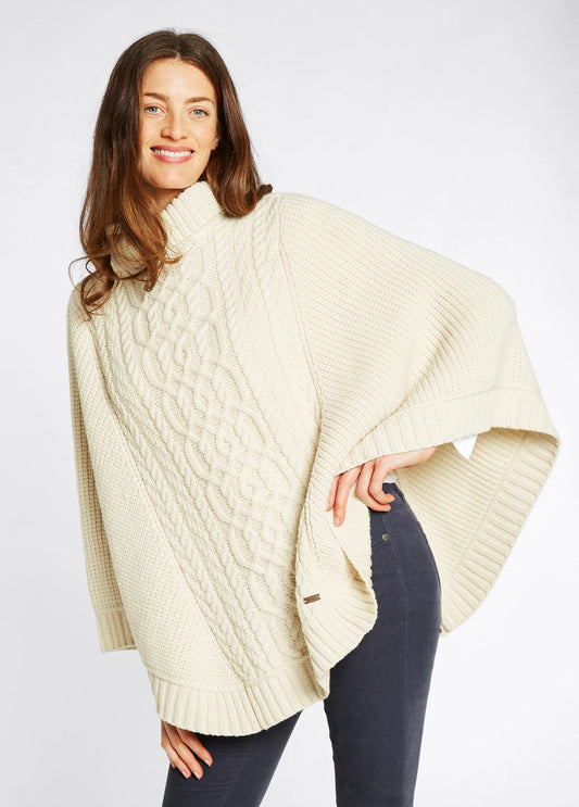 Kilronan Merino Poncho - Cream