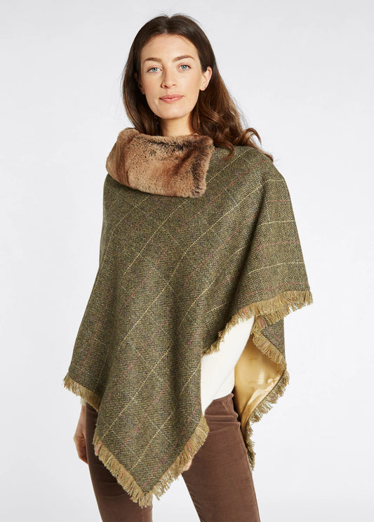 Silverfir Tweed Poncho - Thistle