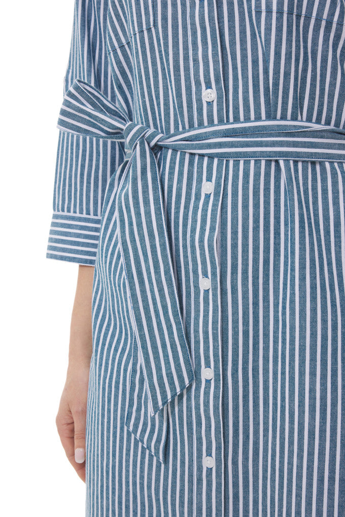 Lannilis Shirt Dress - Blue/White