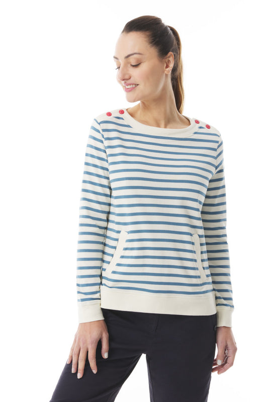 Madly Sweatshirt - Ecru/Provençal Blue