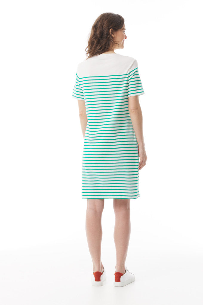 Marianig Dress - Ecru/Jade