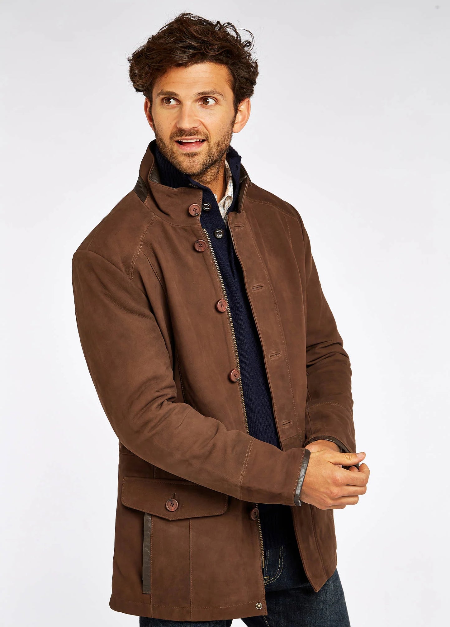 Moore Leather Jacket - Walnut