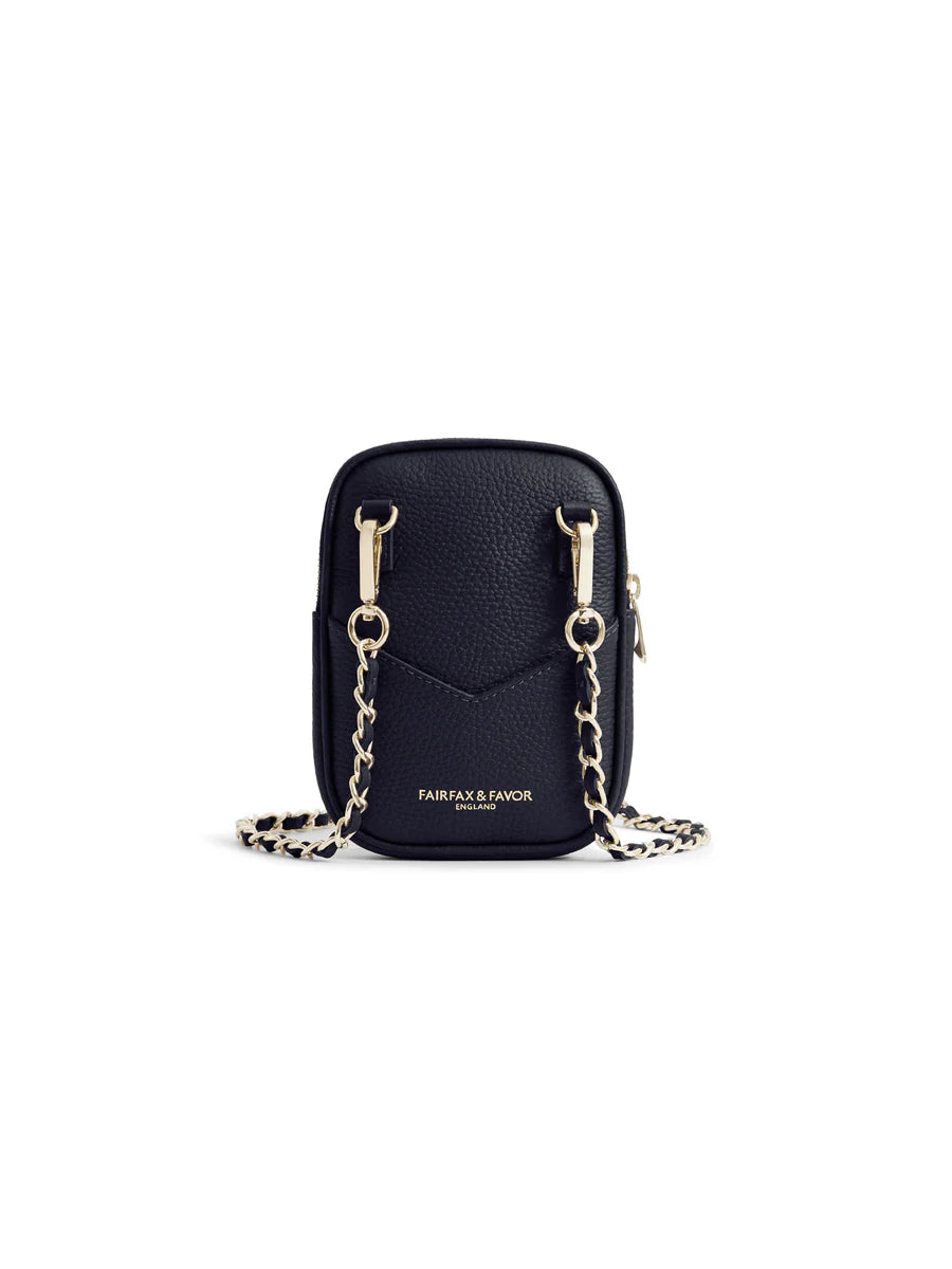 Mini Finsbury Cross Body Bag - Navy Suede