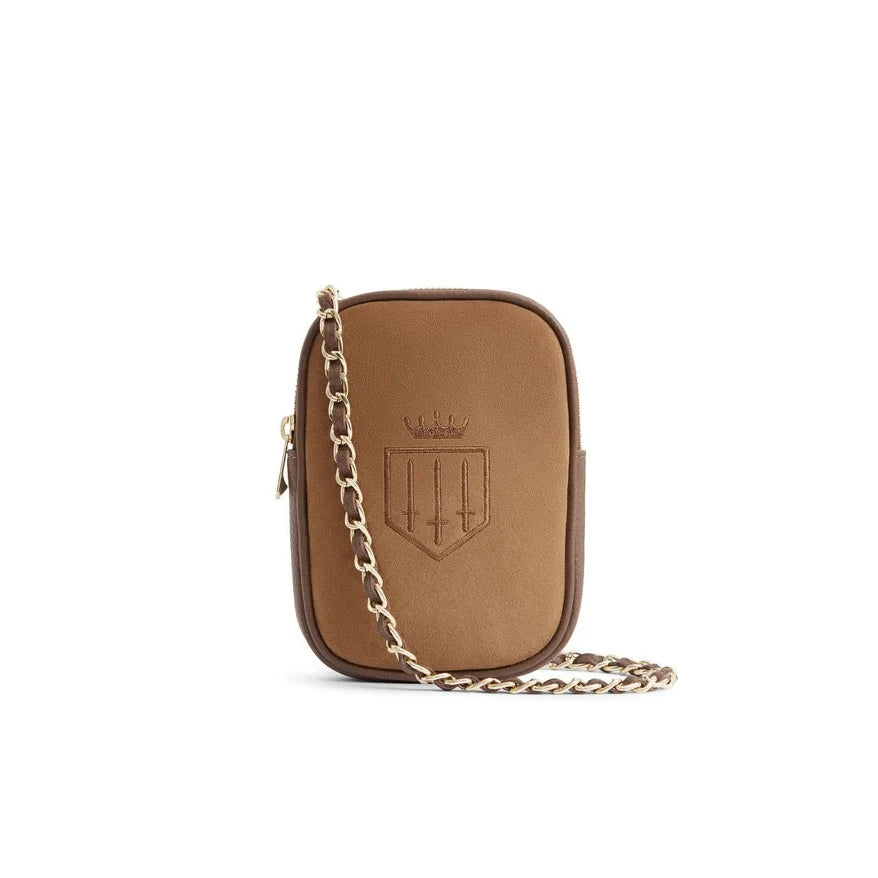 Mini Finsbury Cross Body Bag - Tan Suede