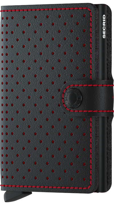 Miniwallet - Perforated Black-Red