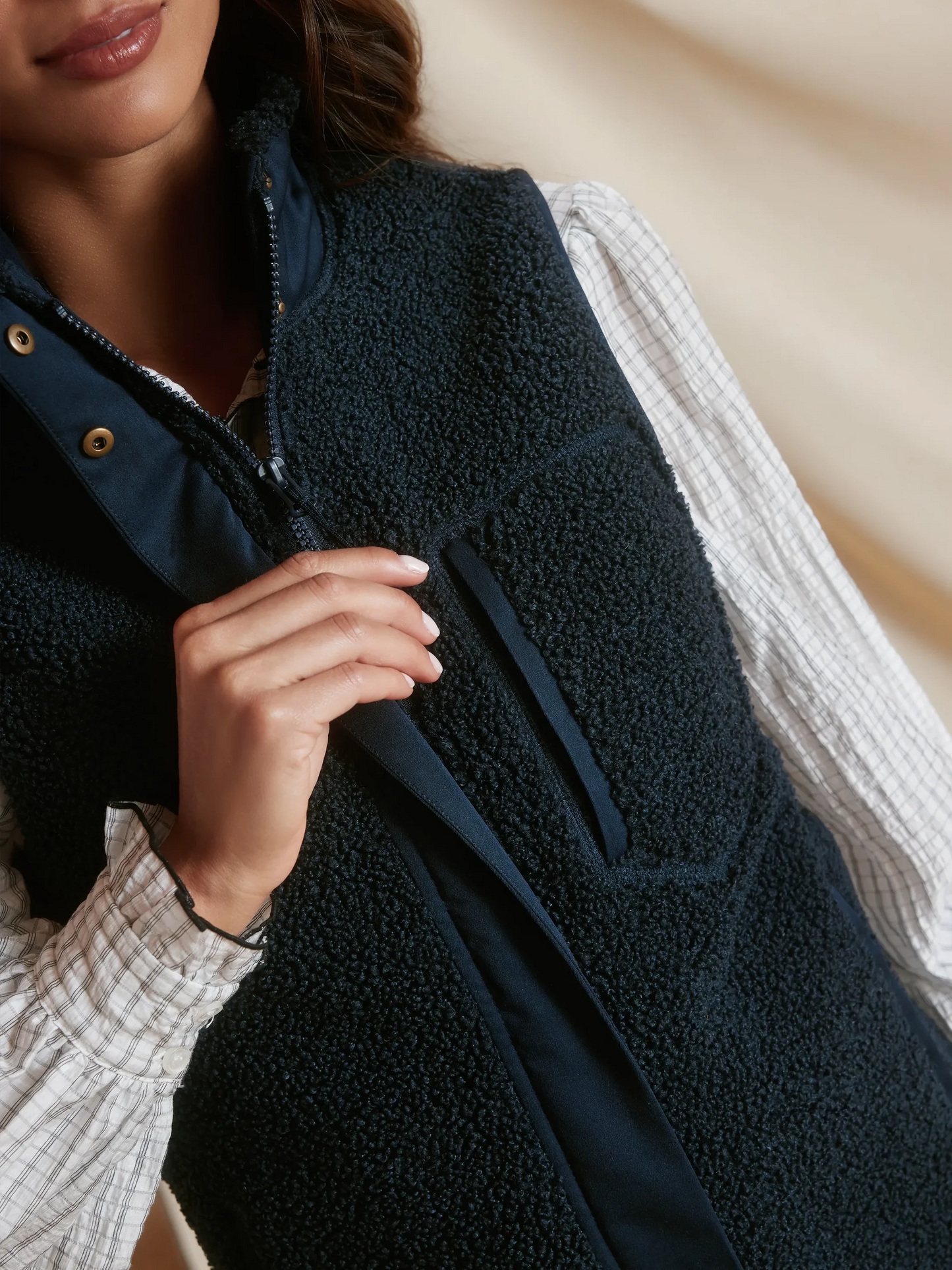 Agnes Fleece Gilet - Navy