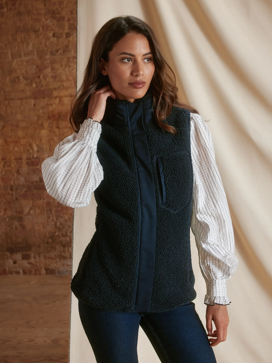 Agnes Fleece Gilet - Navy
