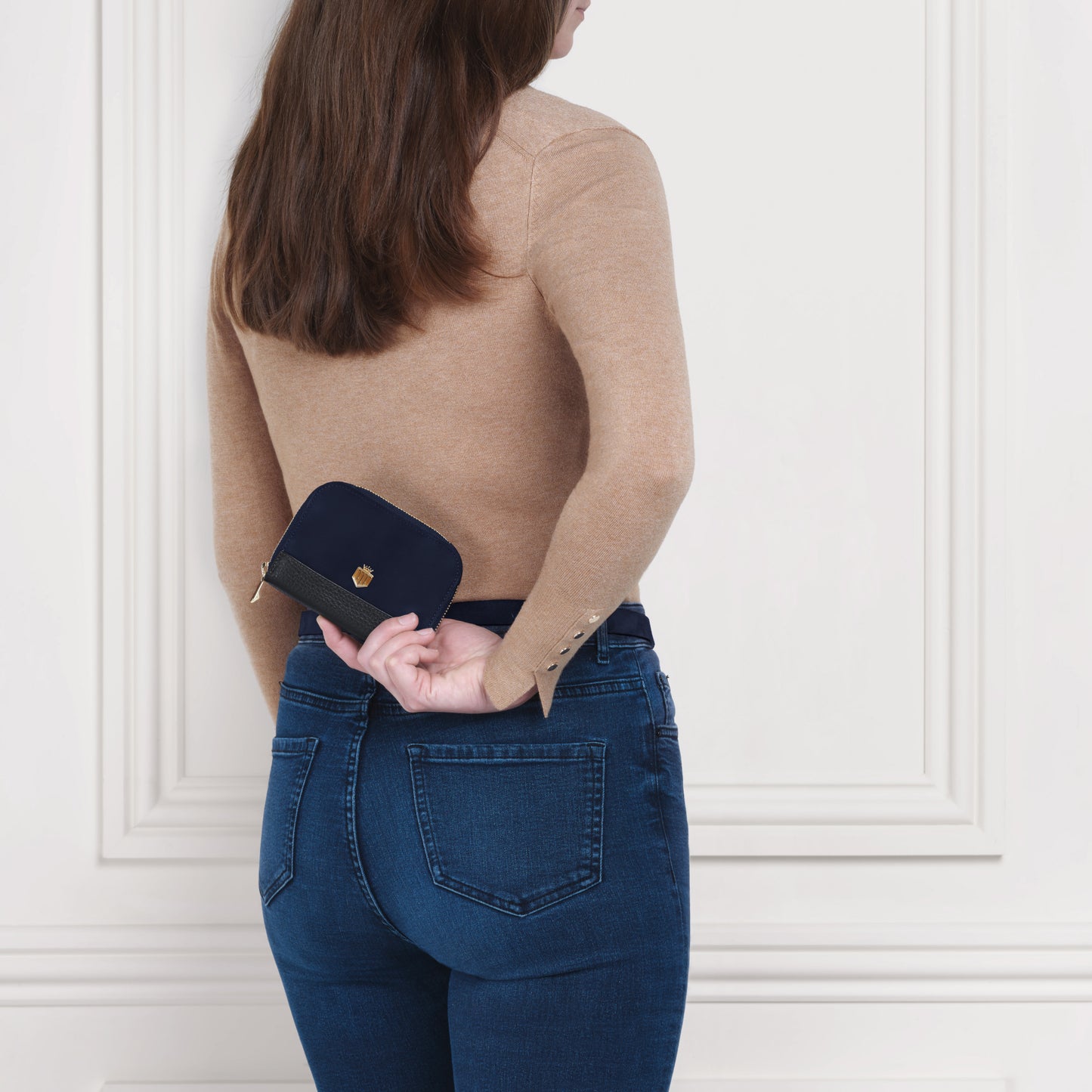 Mini Salisbury Coin Purse - Navy Suede