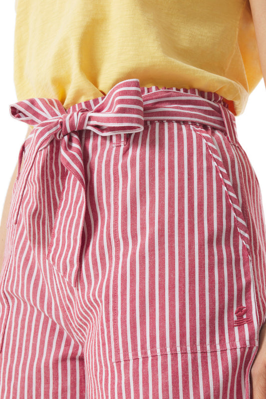 Noeline Striped Shorts - Red/White