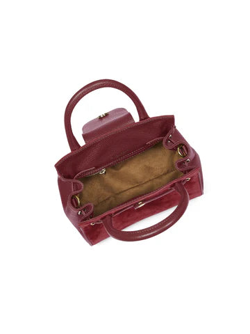 Mini Windsor Handbag - Ruby Suede