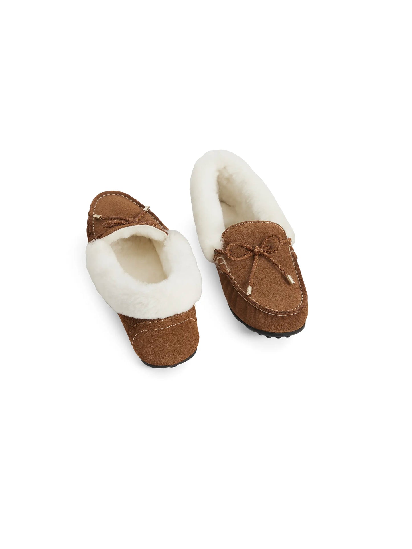 Henley Shearling Lined Slipper Tan Suede