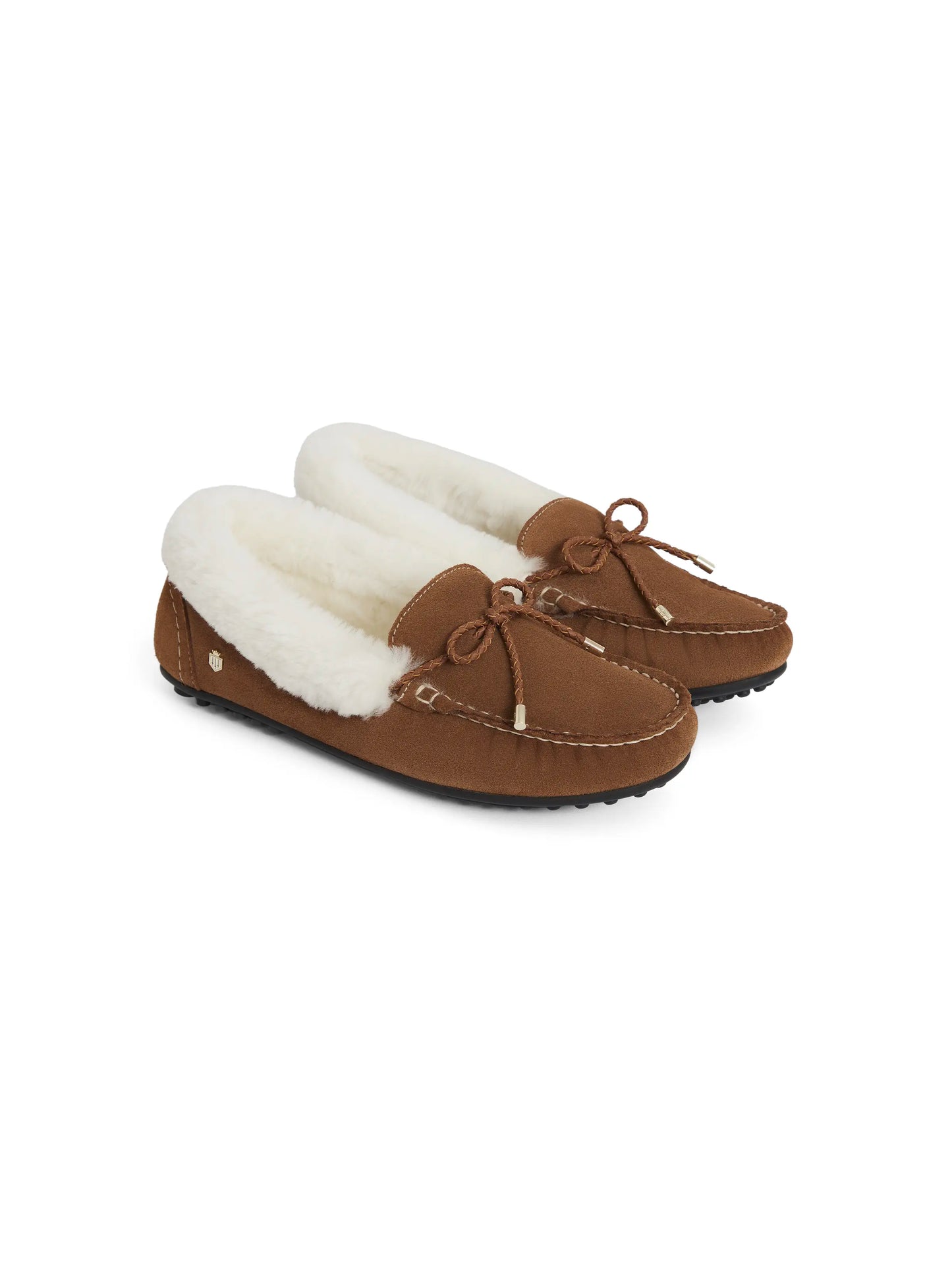 Henley Shearling Lined Slipper Tan Suede