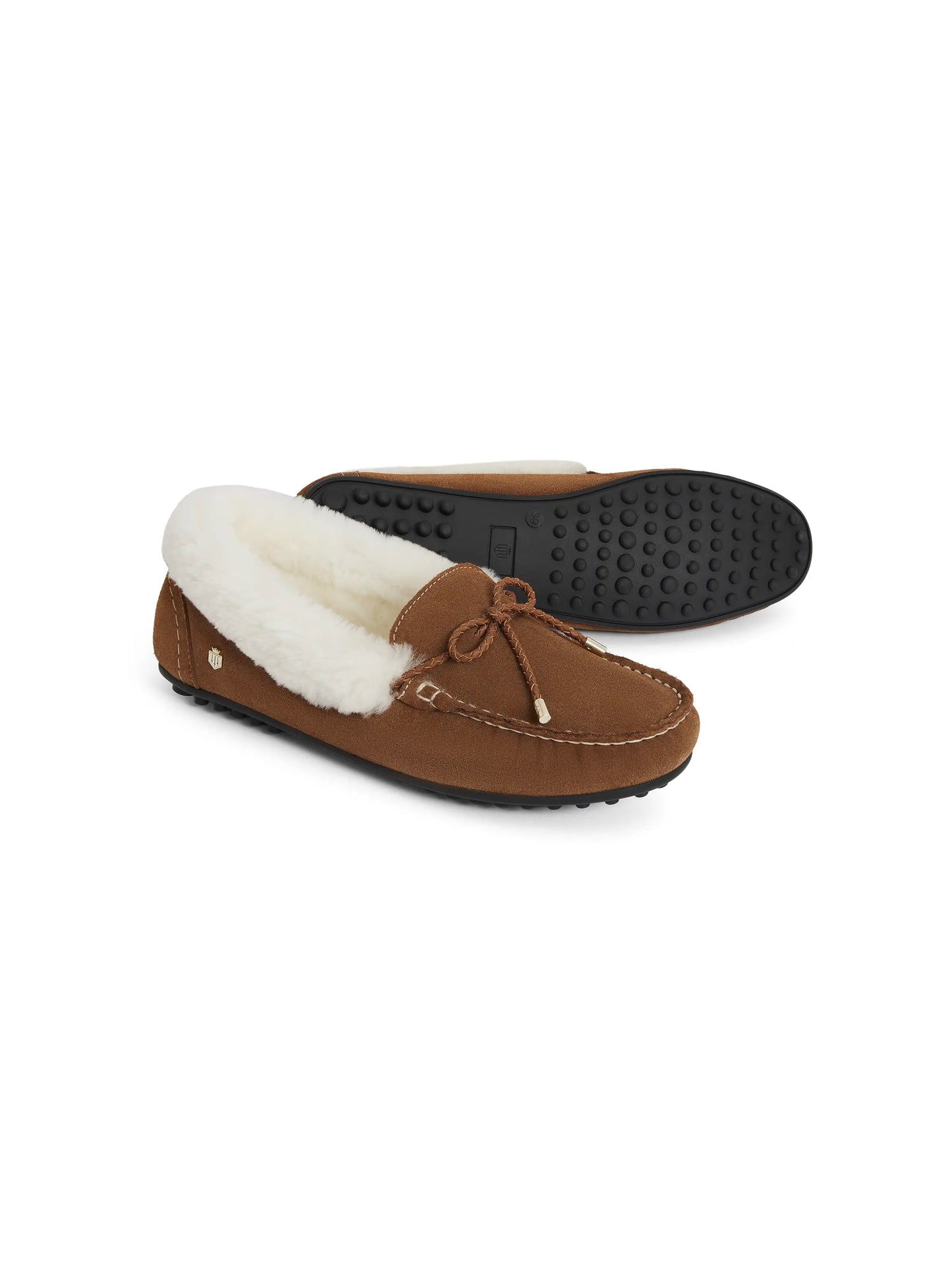 Henley Shearling Lined Slipper Tan Suede