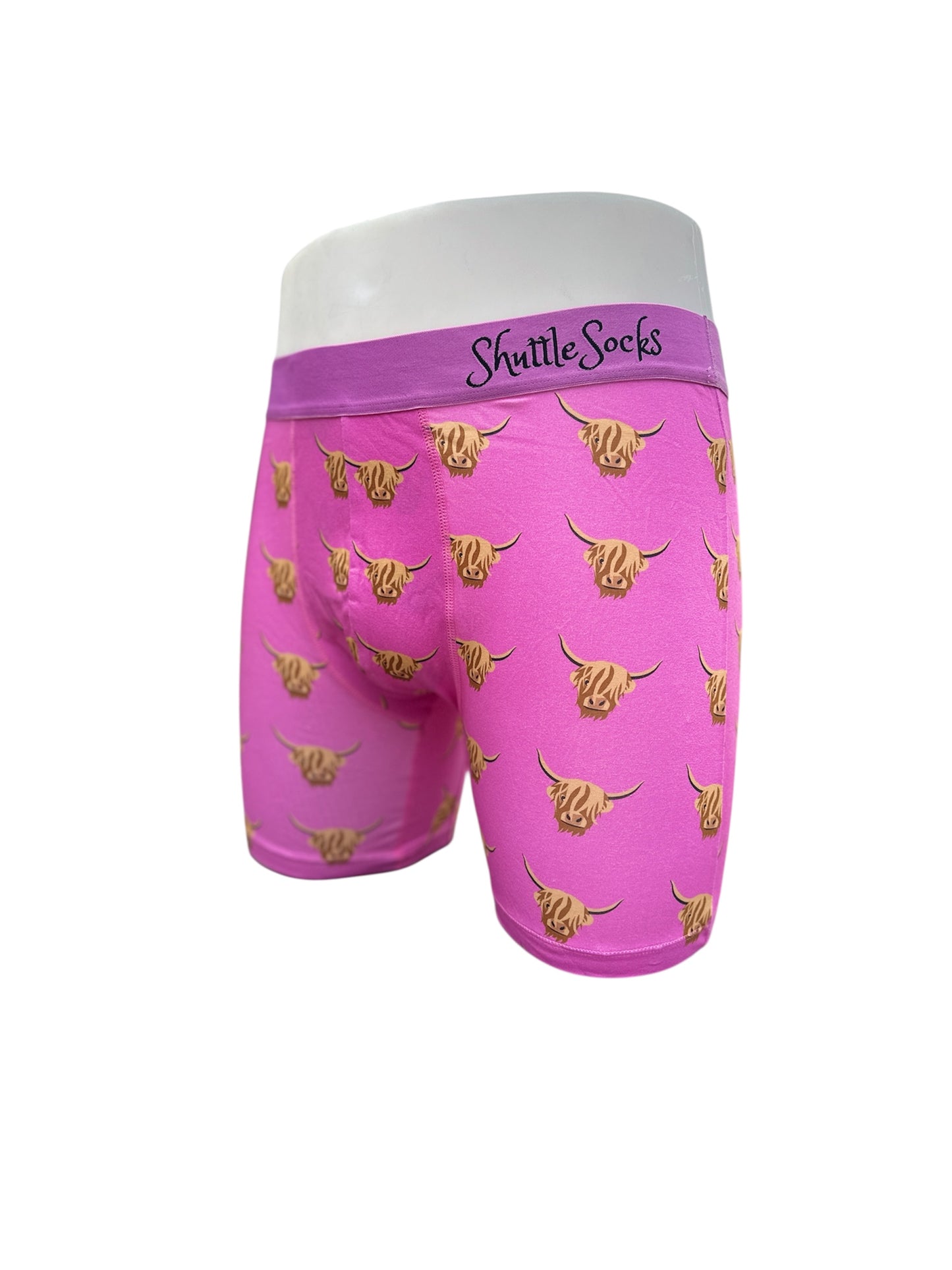 Pink Highland Cow Boxers
