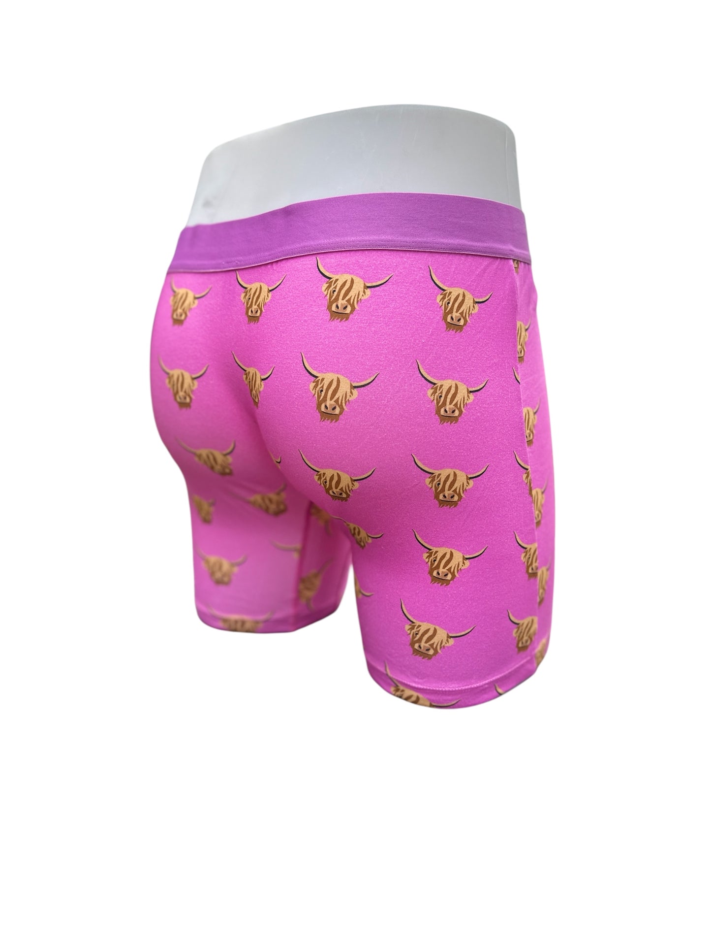 Pink Highland Cow Boxers