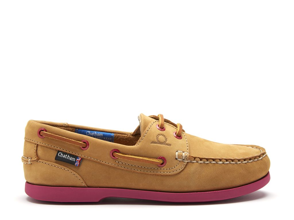 Pippa Lady II G2 Leather Boat Shoes - Tan/Pink